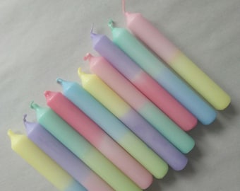Small birthday candles for the birthday train / Dip dye