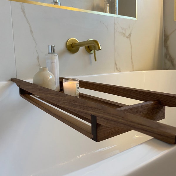 Solid Walnut/Oak Bath Tidy