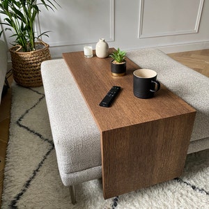 The Flow - Bespoke Ottoman/Footstool Table Top Tray In Oak