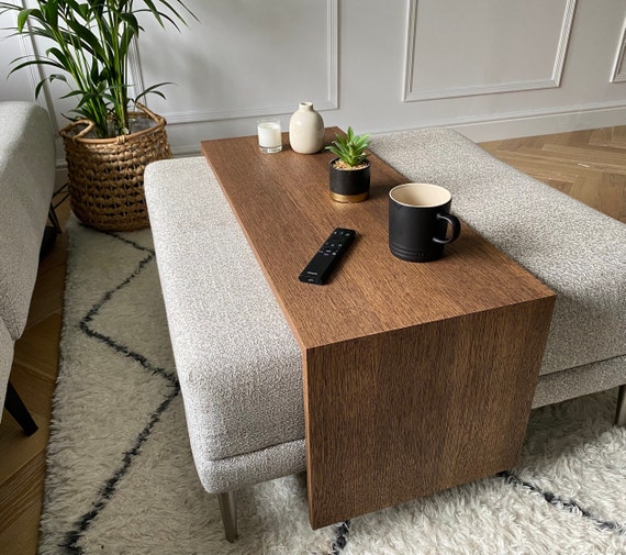 The Flow Bespoke Ottoman footstool Table Top Tray in Oak Etsy UK