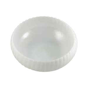 Fire King Anchor Hocking Milk Glass Bulb Bowl Vintage Swirl Ribbed White Pot 5&quot;