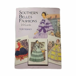 Southern Belles Fashions Ansichtkaarten Verzamelbare papieren ansichtkaarten Boek Tom Tierney