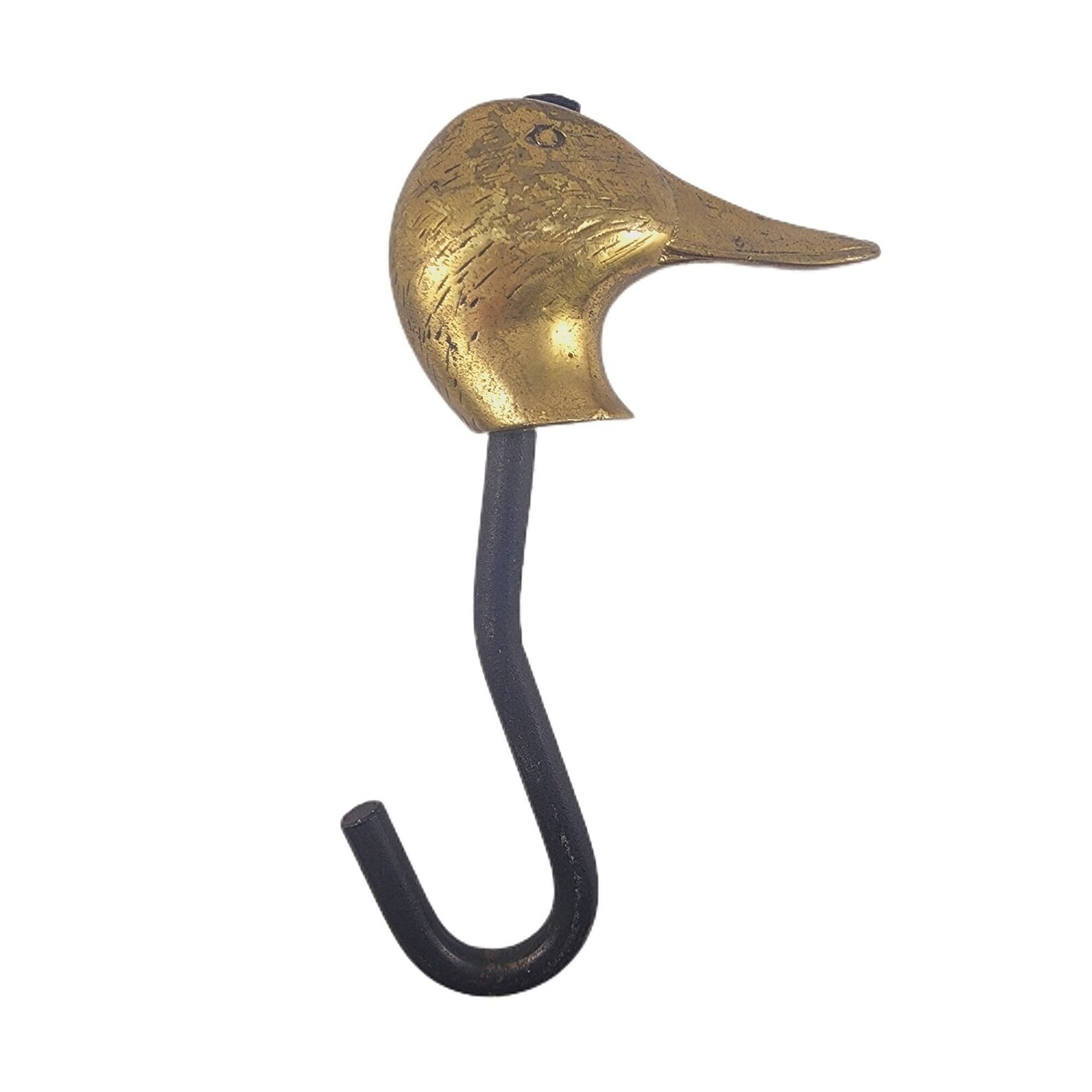 Vintage Brass Duck Flue Damper Fireplace Pull Hook Puller Tool Farmhouse Rustic Etsy