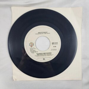 Vintage Rod Stewart 45 RPM Record Do Ya Think I&#39;m Sexy Scarred and Scared Vinyl