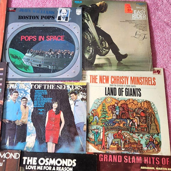 60年代、70年代のヴィンテージビニールレコード16枚セット：ポップ 