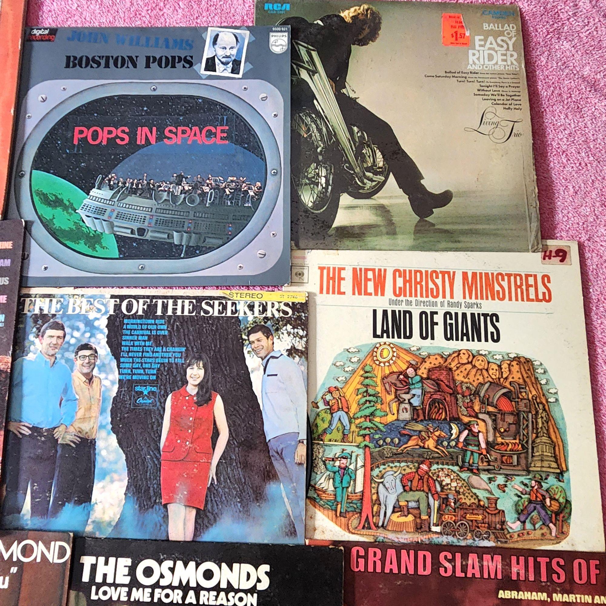 60年代、70年代のヴィンテージビニールレコード16枚セット：ポップ 