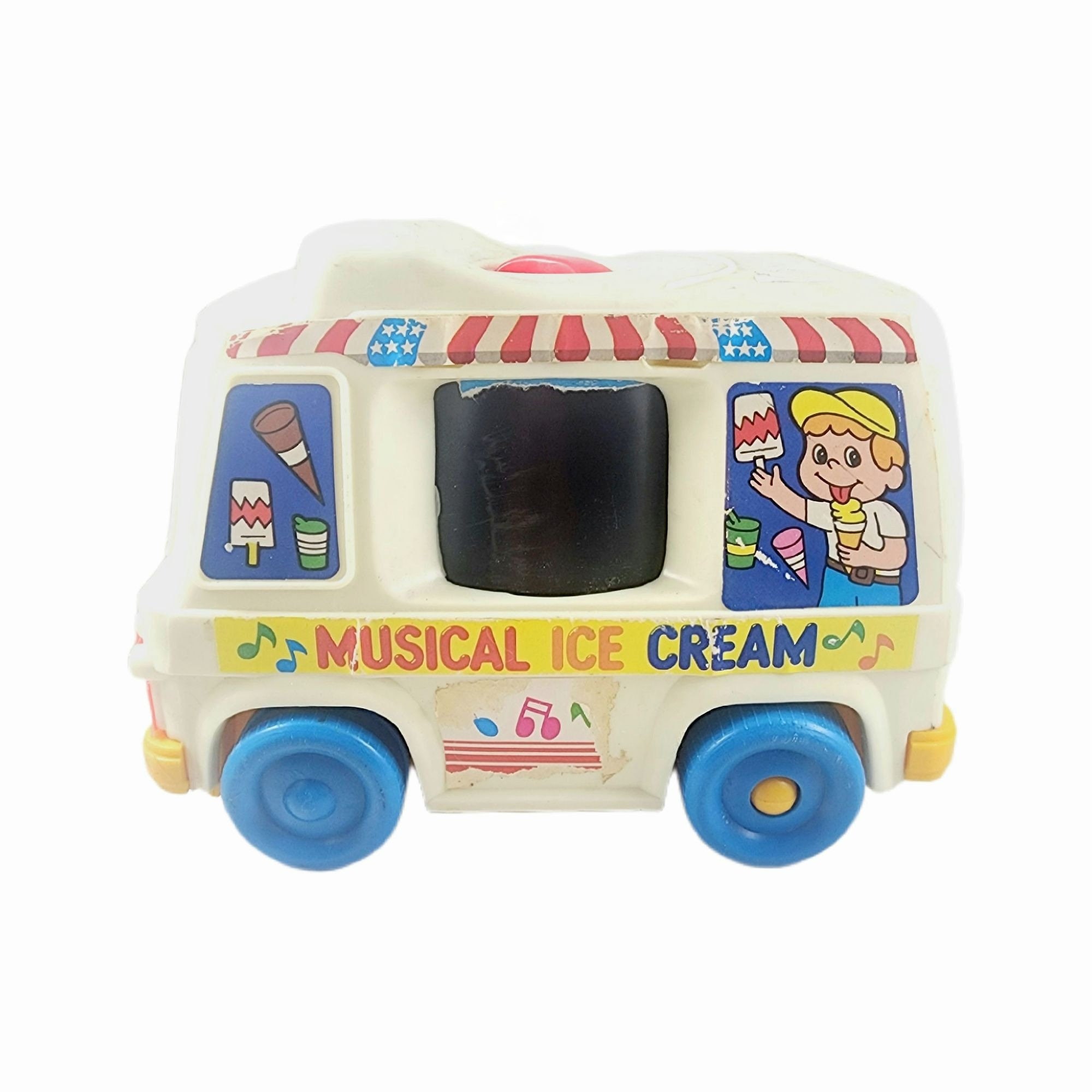 Vintage Ice Cream Truck Kids Musical Toy Van Carousel Plays Etsy
