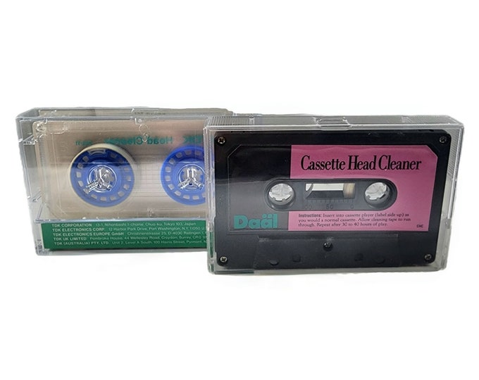 Cassette Head Cleaner Tape 2pc Set Daal TDK Vintage Pack HCL Etsy