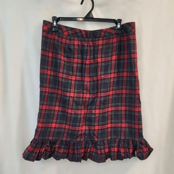 vintage ペンドルトン　赤チェック　ウールスカート　プリーツスカート 古着 70's USA製 ビンテージ PENDLETON ペンドルトン バージン