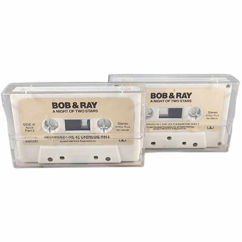 Bob and Ray Cassette Tape 2 Set A Night of Two Stars Live at Etsy