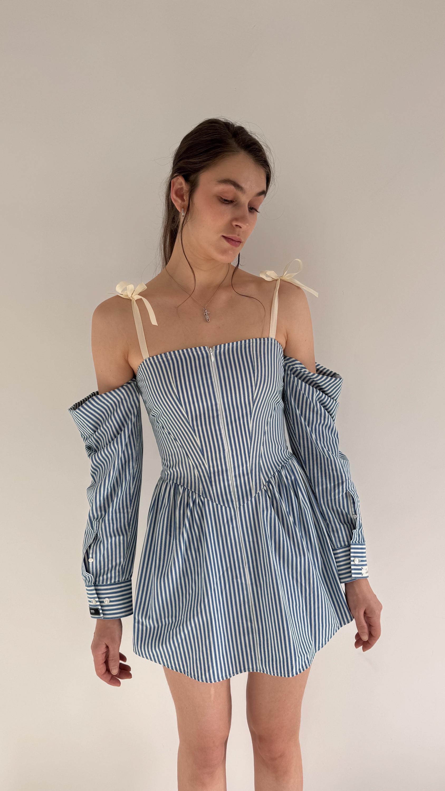 Stylish Reworked Hugo Boss Dress - Unique Upcycled Vintage