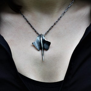 Silver Stingray Necklace Pendant, Nautical Themed 925 Sterling Jewelry, Gift for Ocean Lover, Sting Ray Pendant