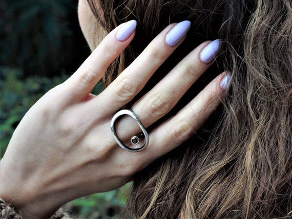 Contemporary silver deals rings