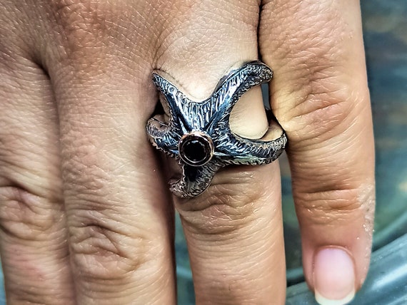 Sea Star Sterling Silver Starfish Ring Sea Star Sterling Silver Starfish Ring