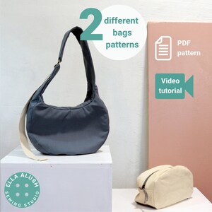 Tote Bag Pattern, market Bag PDF Sewing Pattern, Bag Template, Shoulder Bag pattern, Everyday bag PDF pattern