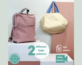 Easy Bag PDF Pattern, Toddler Backpack Pattern, unisex backpack pattern, Backpack PDF Sewing Pattern, Kids Backpack Pattern