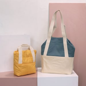 Tote Bag Easy Pattern |  Shoulder Bag sewing pattern | Double Sided Hobo Bag Sewing Pattern | Beginner Sewing | Instant Download Pattern