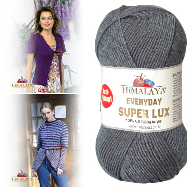 Himalaya Everyday Super Lux, Anti_Pilling,Amigurumi, Strickjacken, Pullover, Tücher, Heimtextilien, Schal, Mütze, Garn 100 g 250 m 273 yards