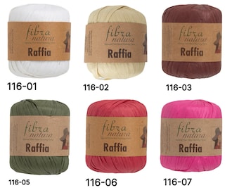 Fibra Natura Raffia & Fibra Natura Raffia Multi Fil de papier, corde pour sacs, corde en papier, sacs en tricot, laine pour sacs, laine pour chapeaux,