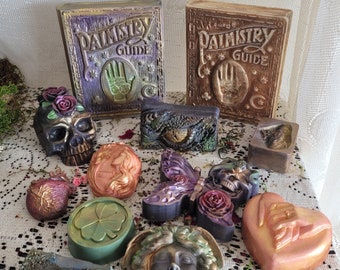 Mystery soap lot wiccan witch intention soaps spell soaps for love healing self love confidence happiness dieties goddesses money