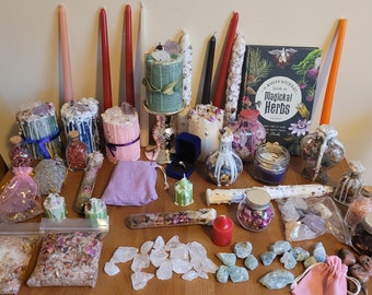 Witch Mystery bag wiccan surprise box witchy spell candles jars herbs crystals lot surprise bag