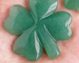 Dije de trébol de cuatro hojas con aventurina verde: regalo de la suerte para el Día de San Patricio