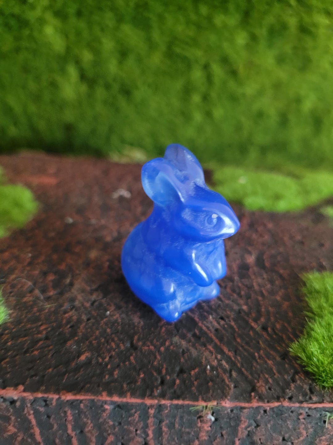Blue Opalite Rabbit Crystal Small Mini Crystal Figurine Carving Carved ...