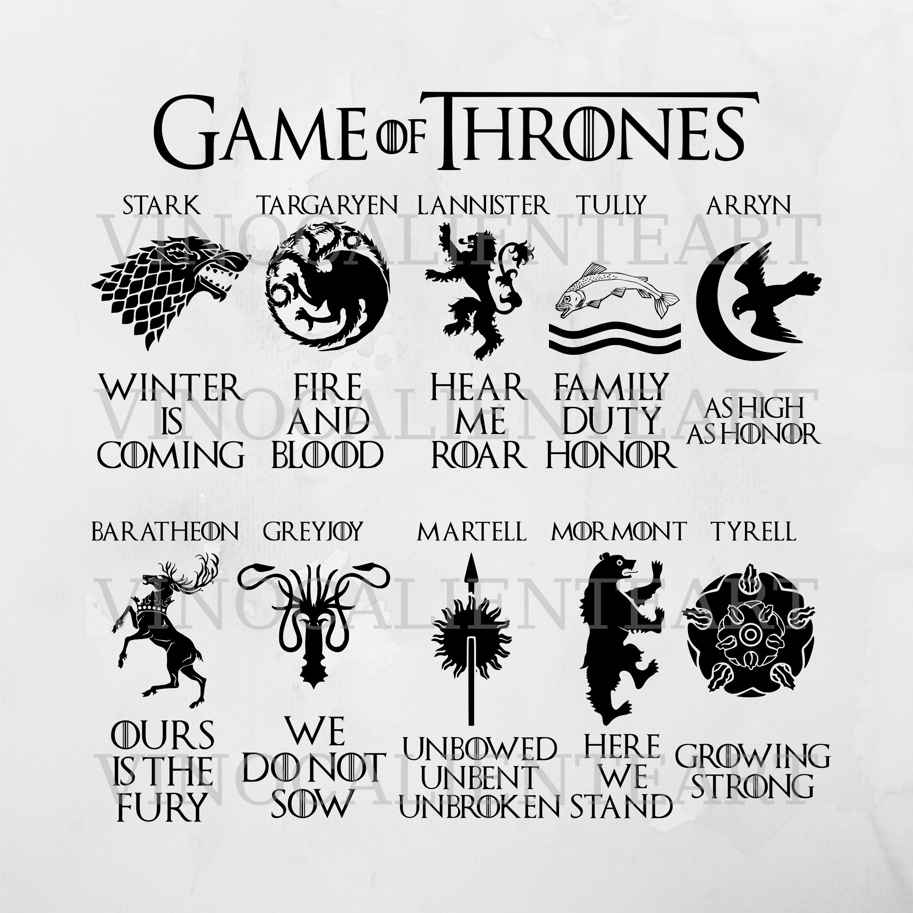 Moda Juego De Tronos Mens T Shirt Stark Targaryen Lannister Insignia