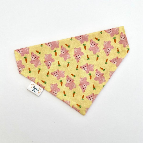 Pig Farm - Exclusive Personalised Custom Fleece or Cotton Lined Dog Bandana - Over The Collar - Pet Neckwear - Pet Accessories