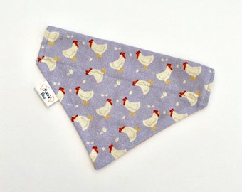 Chicken Farm - Exclusive Personalised Custom Fleece or Cotton Lined Dog Bandana - Over The Collar - Pet Neckwear - Pet Accessories