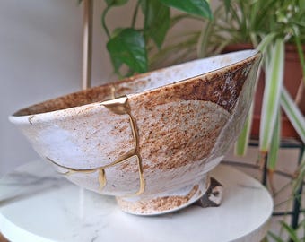 Cuenco Kintsugi. Cerámica japonesa.
