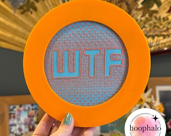 Orange Embroidery Hoop Frame: 3D Printed Display (3-10 inch)