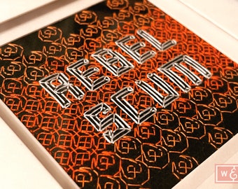 Rebel Scum - A modern blackwork embroidery pattern