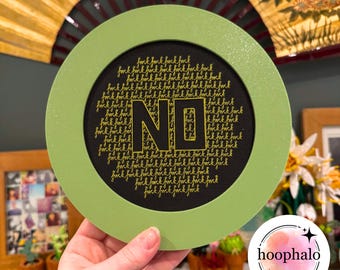 Matcha Green Embroidery Hoop Frame: Hand Finished Display