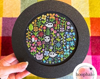 Black Embroidery Hoop Frame: Hand Finished Display, 3-10 inch hoops