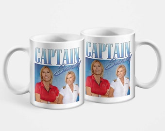 Captain Sandy Appreciation Homage Throwback Mug Tea Coffee High grade AAA pure white ceramic 10oz 100% Dishwasher / Microwave / UV Safe