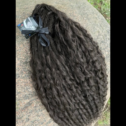 Synthetic Curly Brown Dreads Hair Extensions Dreadlocks Etsy