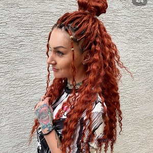 curly synthetic dreads extensions . Synthetic dreadlocks