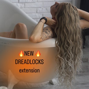 Curly Synthetic Dreadlocks SE/DE – Loose Wave Dreads Extensions – Soft Crochet Boho Dreads for Braiding – Reusable Hair