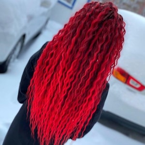 krullende synthetische dreads extensions. Synthetische dreadlocks