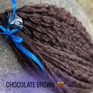 CHOCOLATE brown DE/ SE dreads!!!! curly synthetic dreads extensions . Synthetic dreadlocks