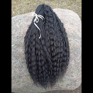 DE/SE dreads!!!!BLACK curly 22inch synthetic dreads extensions. Synthetic dreadlocks Boho de dreadlocks Wavy