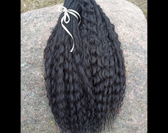DE/SE dreads!!!!BLACK curly 22inch synthetic dreads extensions. Synthetic dreadlocks Boho de dreadlocks Wavy