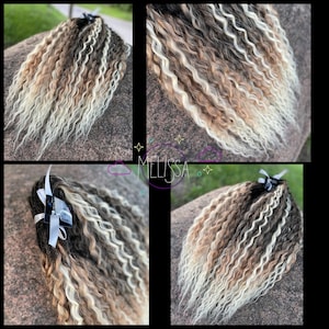 DE/SE dreads!!!! 22 inch krullende synthetische dreads extensies. Synthetische dreadlocks