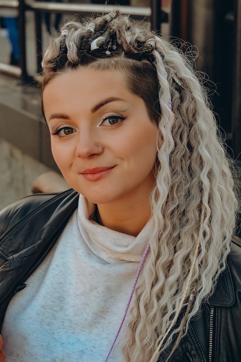 Dreadlocks Curly Synthetic Dreads Extensions . Synthetic Etsy