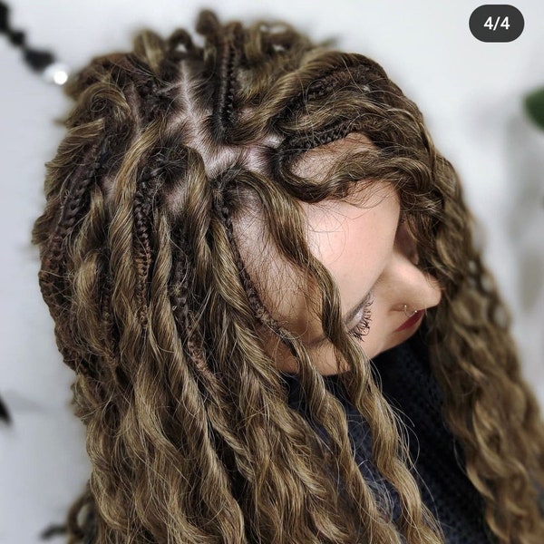 DE/ SE Curly synthetic dreads extensions Wavy dreads, curly dreads, soft dreads, synthetic dreadlocks, crochet dreads extensions