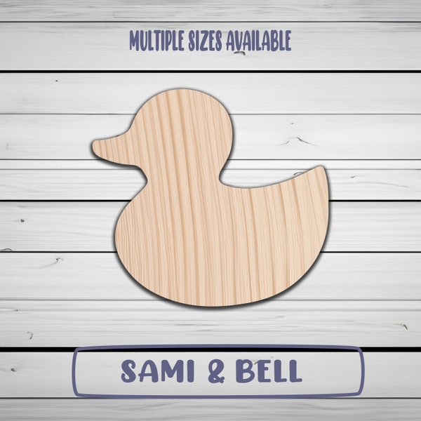 Duck Wood Cutout - Laser Cut Unfinished Wood Shapes, Wood Cutouts, Wood Cut Outs for Crafts