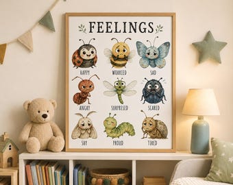 Bug Feelings Poster: Nursery Decor (Download)