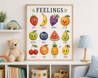 Fruit Feelings Poster: Nursery Decor (Download)