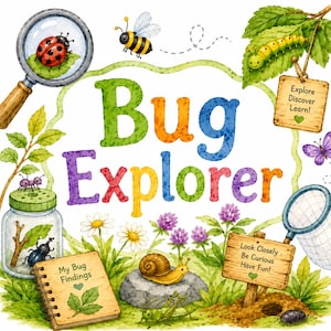 Libro de actividades Explorador de insectos: Manualidades sobre la naturaleza con insectos para niños